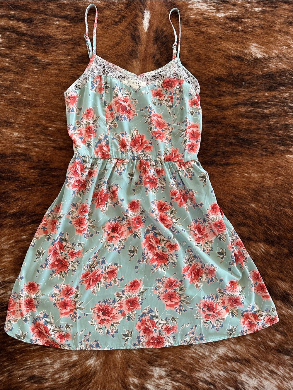 Floral dress with lace size small